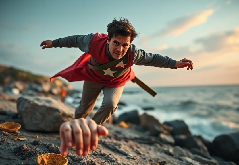 Representação visual de O Heroísmo de um Menino Palestino: Fugindo do Bombardeio com o Irmão nas Costas